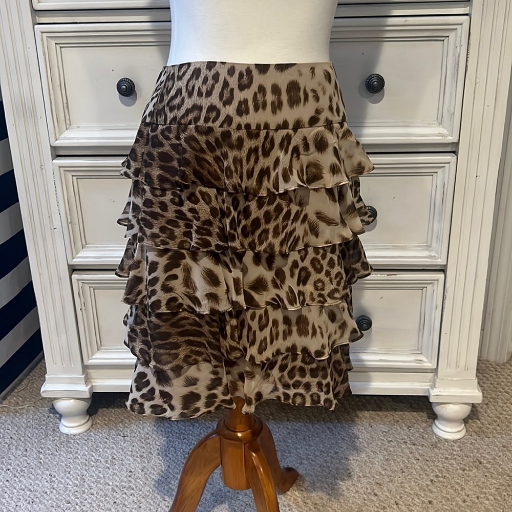 Talbots Safari Print Skirt